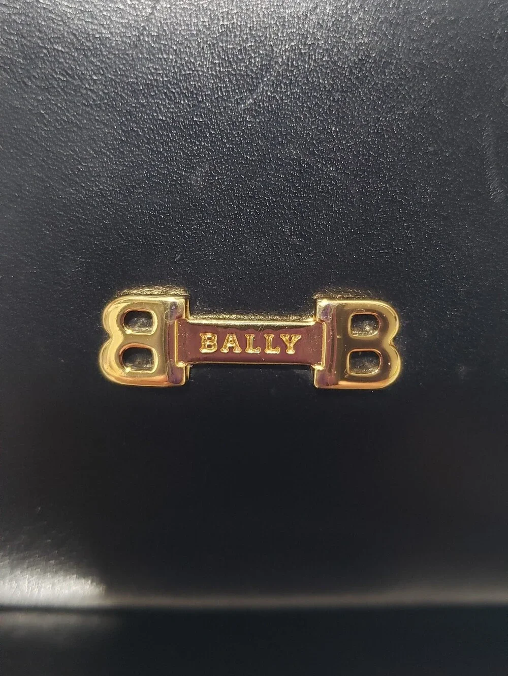 Bally Vintage Kisslock Coin Purse Black Leather Mini Wallet Clasp Pouch